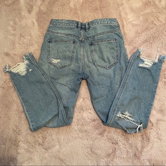 Free People Distressed Mid/High Rise Jeans - Picture 8 of 13